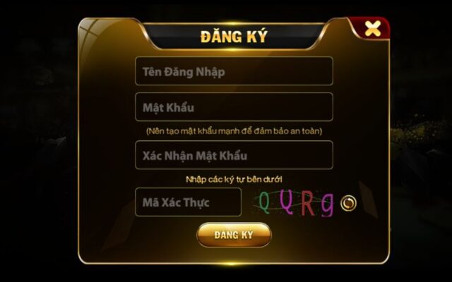 Giao diện đăng ký go88