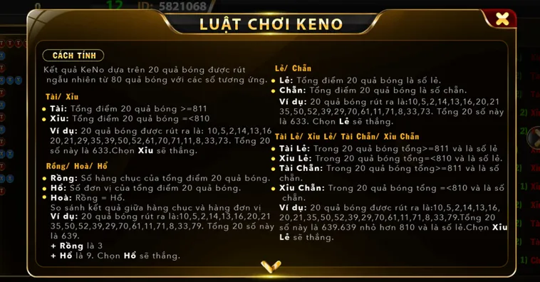 Phân Tích Chuyên Sâu Tỷ Lệ Thắng Và Cách Chơi Keno Go88 Hiệu Quả