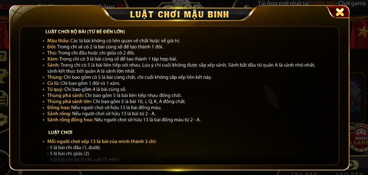 Phân Tích Chuyên Sâu Kỹ Thuật Xếp Bài Và Tính Điểm Mậu Binh Go88 2026