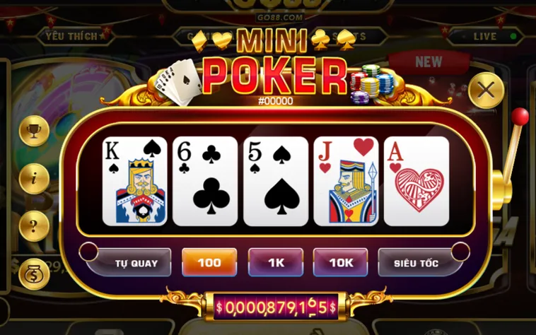 Khám Phá Cách Chơi Và Chiến Thuật Săn Hũ Mini Poker Go88 Đỉnh Cao