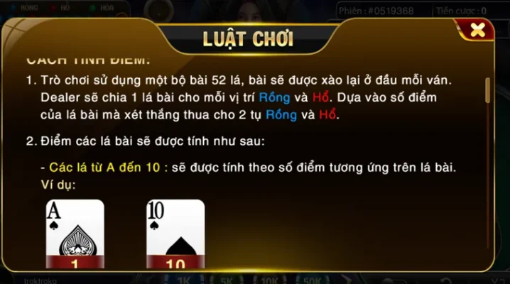 Rồng Hổ Go88 Trò Chơi Cá Cược Tốc Độ Với Tỷ Lệ Thắng Cực Lớn